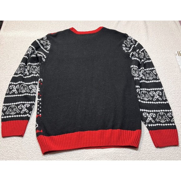Star Wars Christmas Sweater Men's Large (42-44) Darth Vader Xmas Long Sleeves - Picture 2 of 5